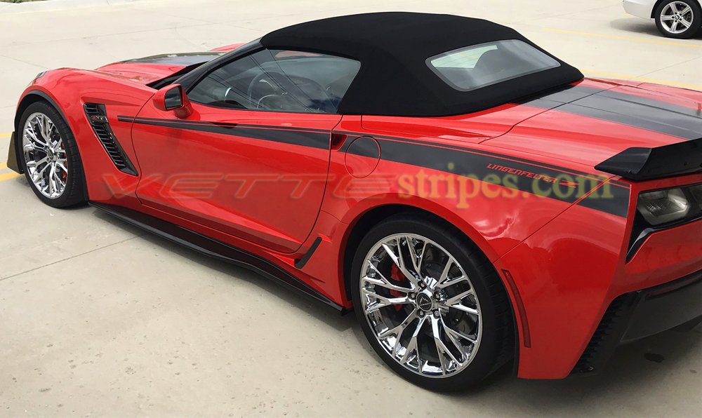 2014 2019 C7 Corvette Stingray C7 Corvette Z06 And C7 Corvette Grand Sport Yenko Style Side Stripe 3 Both Sides
