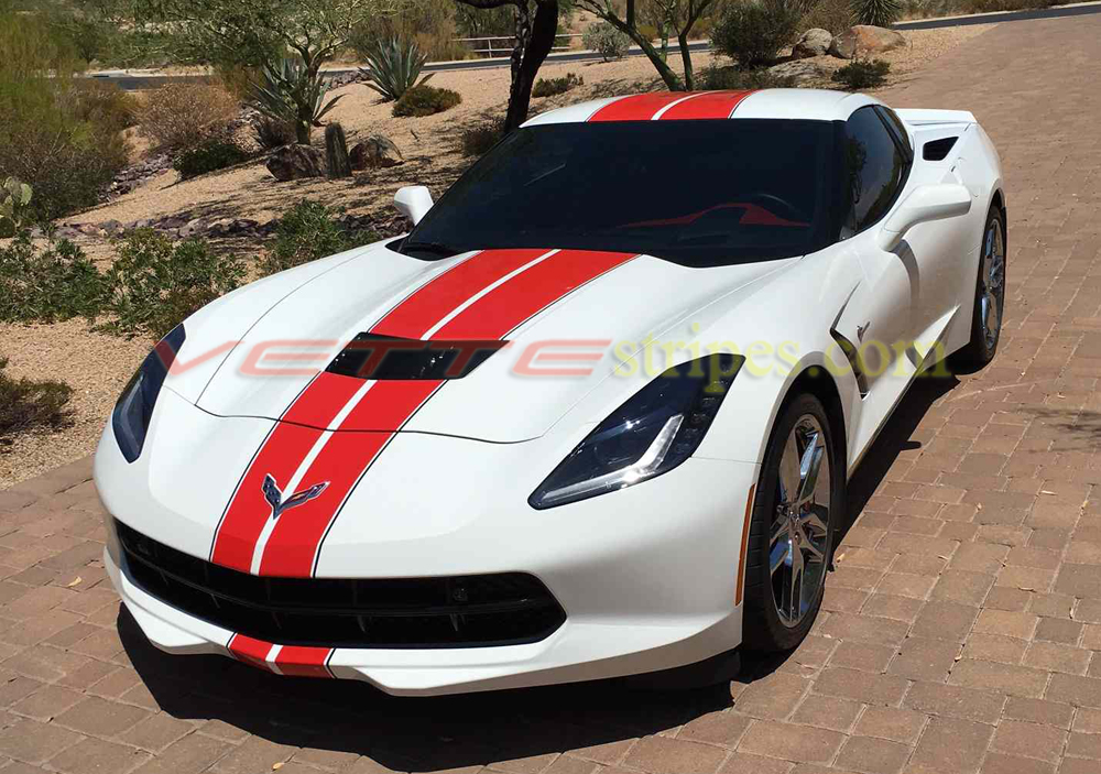 2014 2019 C7 Corvette Stingray Grand Sport Gm Full Length Dual Racing Stripe 2