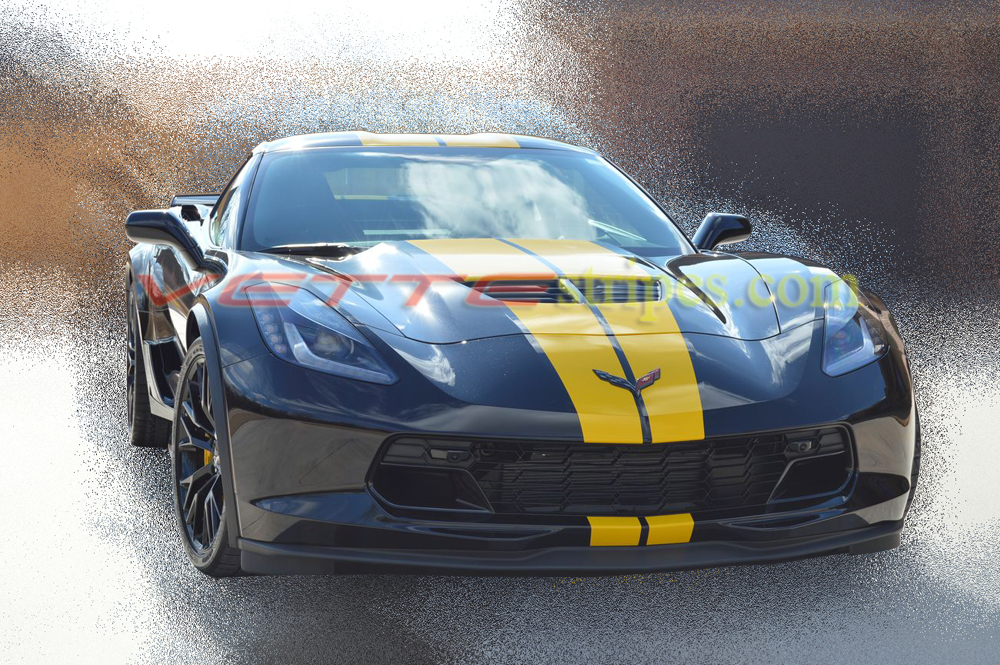2015-2019 C7 Corvette Z06 GM Full Length Dual Racing Stripes.