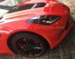 C7 Corvette wheel with red pinstripe