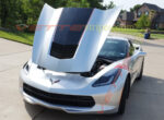 Silver C7 Stingray with carbon flash black and red ME stinger stripe