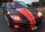Black C6 Corvette convertible with red GM full racing 2