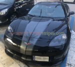Black C6 Corvette coupe with cyber gray GM full length dual racing 2