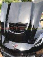 Black C7 Corvette Z06 with 3M carbon flash JE stripes