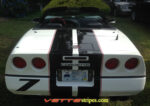 C4 Corvette with black and red full body racing stripe