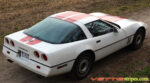 White C4 Corvette with red CE stripes
