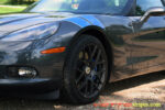 C6 Corvette Grand Sport fender hash marks stripe in bright blue and silver