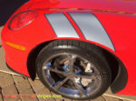 C6 Corvette Grand Sport fender hash marks stripe in silver and dark charcoal