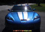 Jet stream blue C6 Corvette Z06 Grand Sport with silver ME2 stripe