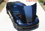 Black C6 Corvette Z06 with metallic cyber grey ME3 stripe