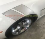 C6 Corvette grand sport fender hash mark in silver with gunmetal border