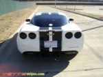 White C6 Corvette with black racing stripe 2