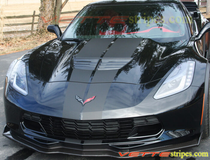 2015 C7 Corvette Z06 with matte black GM full racing stripe