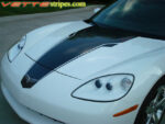 White C6 Corvette with black 427 edition stripe decal