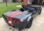 Cyber grey C6 corvette grand sport with red ME1 stripes and full back rear bumper option