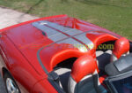 Magnetic red C5 corvette convertible with pewter black SE3 stripes