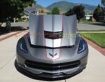 Shark gray C7 Stingray with pewter and red JE stripes