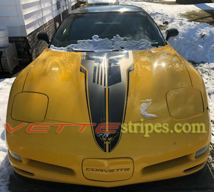 Yellow C5 Corvette SE3 stripes with jake skull option
