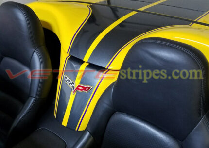 Yellow C6 convertible with GM full racing 3 in dark charcoal and explosion plum
