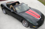 Bowling green C5 Corvette with red and silver CE commemorative stripes