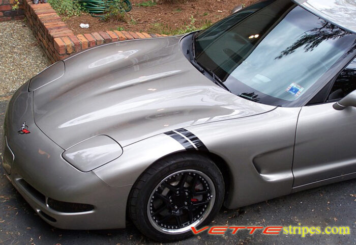 C5 Corvette black fender hash mark stripe