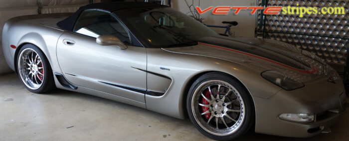 C5 Corvette black side graphic stripe style 3