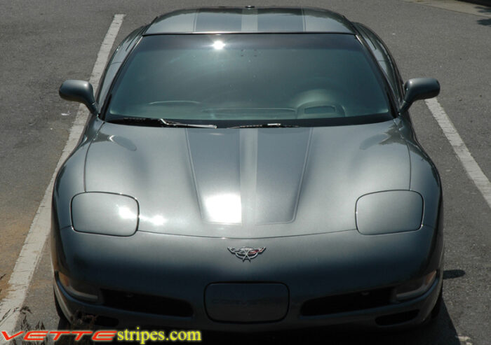 C5 Corvette cyber gray with dark charcoal CE1 stripe