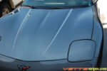 Cyber grey C5 Corvette with silver hood spear stripe