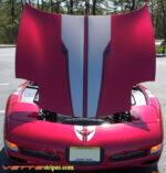C5 Corvette mag red with light briar brown and metallic black SE3 stripe