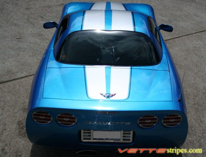 C5 Corvette nassau blue with silver and black CE commemorative stripe