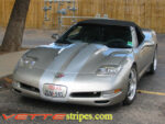 Pewter C5 Corvette convertible with silver racing stripe 3