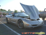 Pewter C5 Corvette with dark charcoal and gunmetal CE commemorative stripes