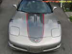 Pewter C5 Corvette coupe with medium charcoal and red ME stripe