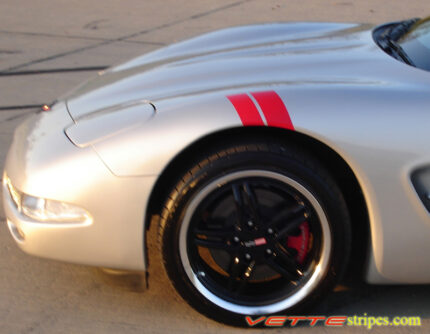 C5 Corvette red fender hash mark stripe
