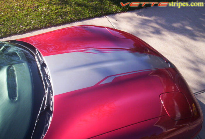 Mag red C5 Corvette with gunmetal SE stripe