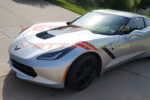Silver C7 with OEM alike red grand sport fender hash marks