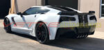 White C7 Z06 with 3M 1080 gloss carbon flash GM dual racing stripes 2
