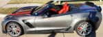 Shark gray C7 Corvette Z06 convertible with GT1 center stripes