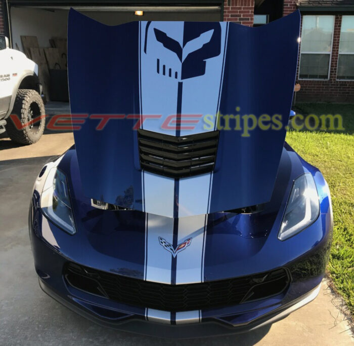 Admiral blue C7 grand sport coupe with GM racing 2 and jake option in gloss white