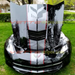 Black C7 Corvette Stingray with jake GM full racing stripe 2 and jake option