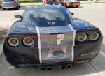 2005 - 2013 Black C6 Corvette with 3M anthracite and silver GT3 stripes with C7 style jake option