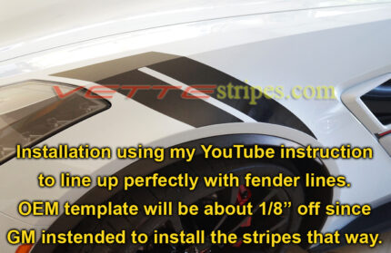 White C7 Corvette grand sport with OEM fender hash mark using my YouTube installation