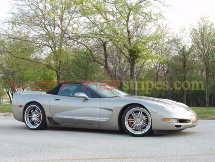 Pewter C5 Corvette with metallic silver C1 side stripe