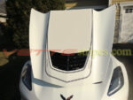 White C7 Corvette Z06 with matte black LT4 stripes