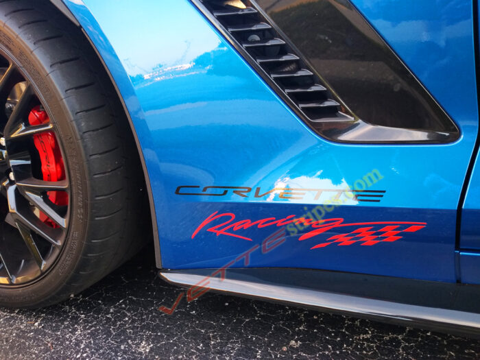C7 Corvette racing letters quarter panel