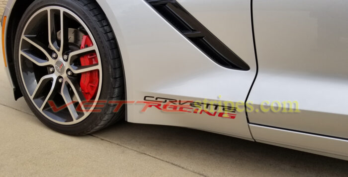 C7 corvette quarter panel Corvette Racing letter decal