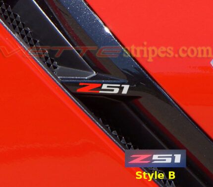 C7 Corvette stingray Z51 fender vent decals