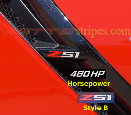 C7 Corvette stingray Z51 fender vent decal 2 styles