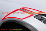 C7 Corvette Z06 65 conbon fiber fender hash marks with supercharged script