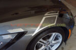 Shark Gray C7 Stingray carbon 65 fender hash marks in blade silver without script